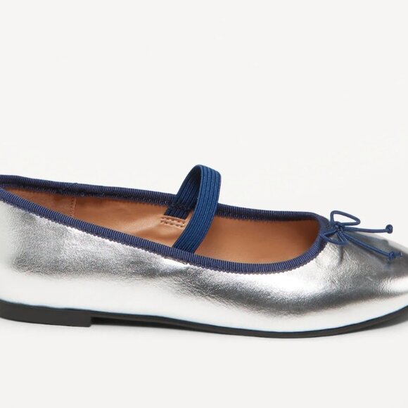 Old Navy Shiny Metallic Ballet Flats for Girls - Picture 3 of 8